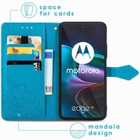 imoshion Etui de téléphone portefeuille Mandala Motorola Edge 30 - Turquoise