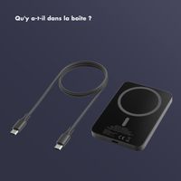 Selencia Powerbank Vivid 5 000 mAh - MagSafe et Qi2 - Black / Swirl Black