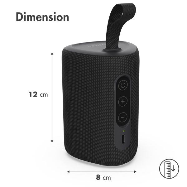 imoshion Mini enceinte Bluetooth sans fil - Noir