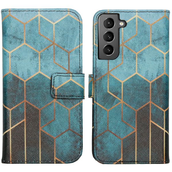 imoshion Coque silicone design Samsung Galaxy S21 - Green Honeycomb