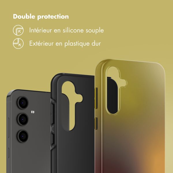 Selencia Coque arrière Vivid Samsung Galaxy S24 FE - Gradient Olive Dust