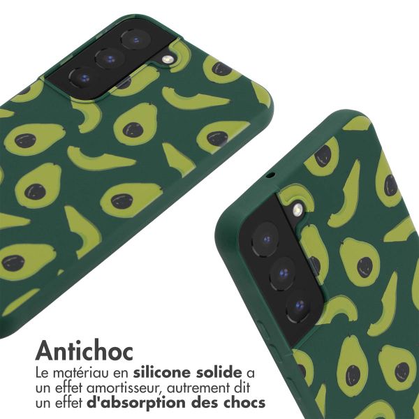 imoshion Coque design en silicone avec cordon Samsung Galaxy S22 - Avocado Green