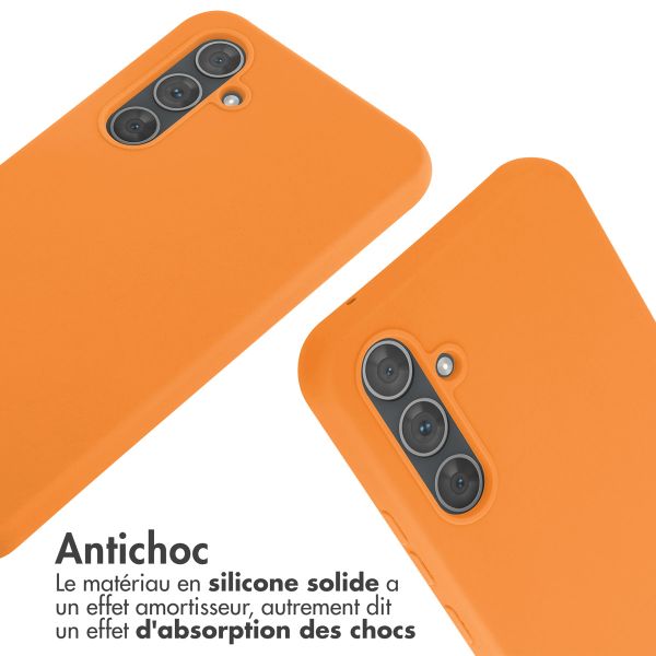 imoshion ﻿Coque en silicone avec cordon Samsung Galaxy A54 (5G) - Orange