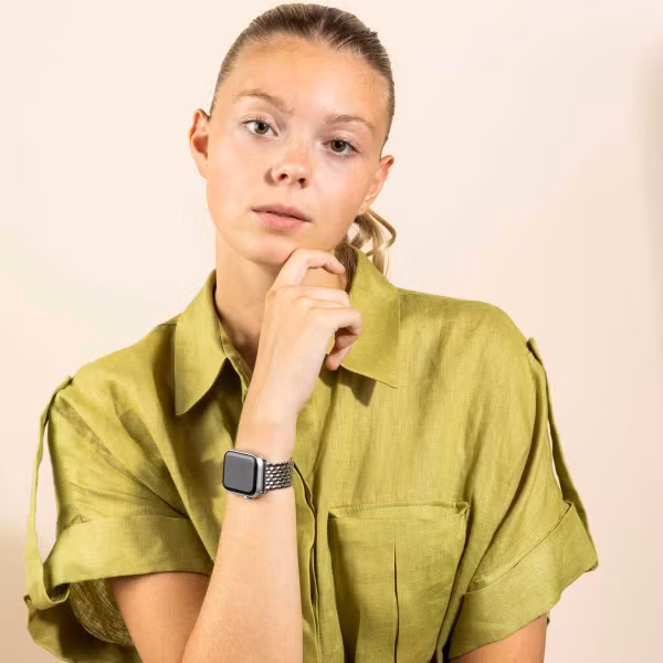 Selencia Bracelet dragon en acier Apple Watch Series 1 t/m 11 / SE / Ultra (44/45/46/49 mm) - Argent