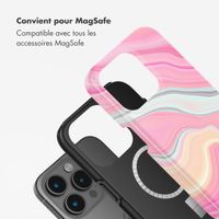 Selencia Coque arrière Vivid Tough avec MagSafe iPhone 15 Pro Max - Pastel Lipstick Marble