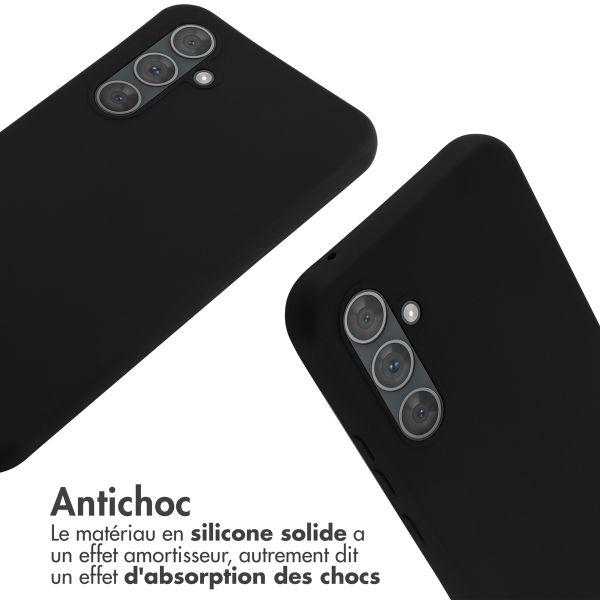 imoshion ﻿Coque en silicone avec cordon Samsung Galaxy A54 (5G) - Noir