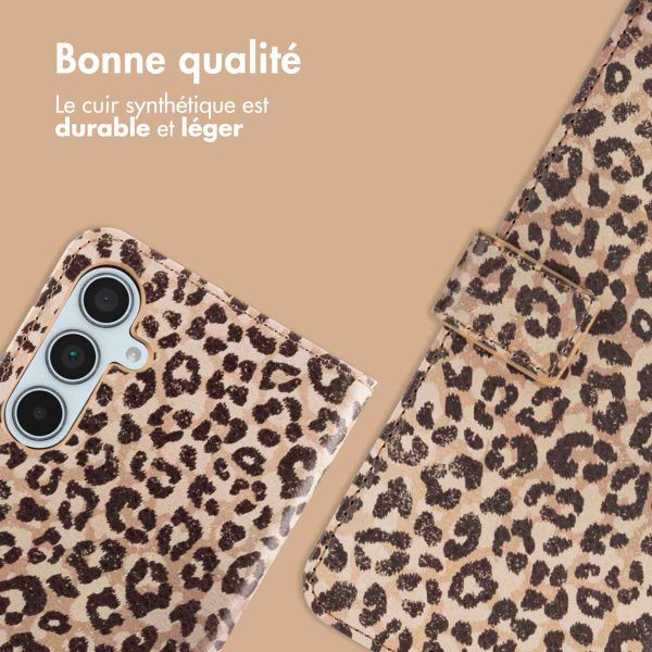 imoshion Étui de téléphone portefeuille Design Samsung Galaxy A35 - Leopard Mood