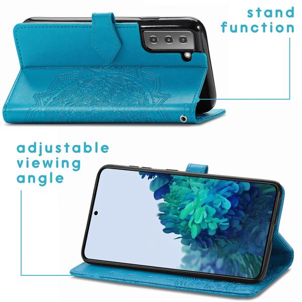 imoshion Etui de télephone Mandala Samsung Galaxy S21 - Turquoise