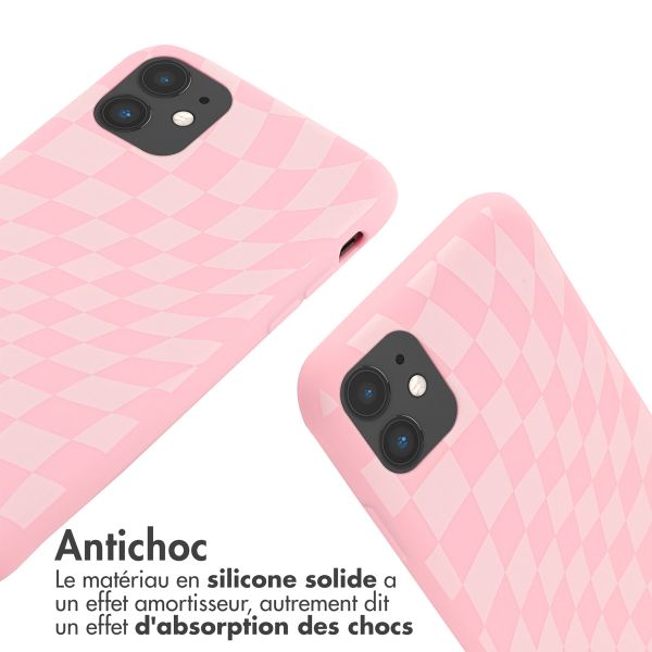 imoshion Coque design en silicone avec cordon iPhone 11 - Retro Pink