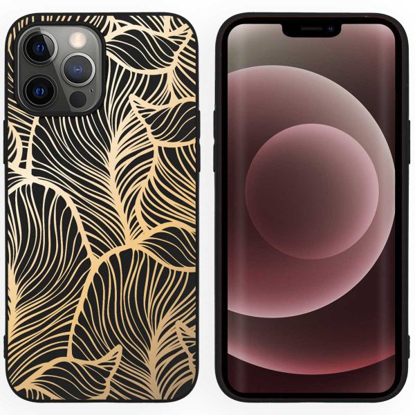 imoshion Coque Design Apple iPhone 13 Pro Max - Feuilles / Noir