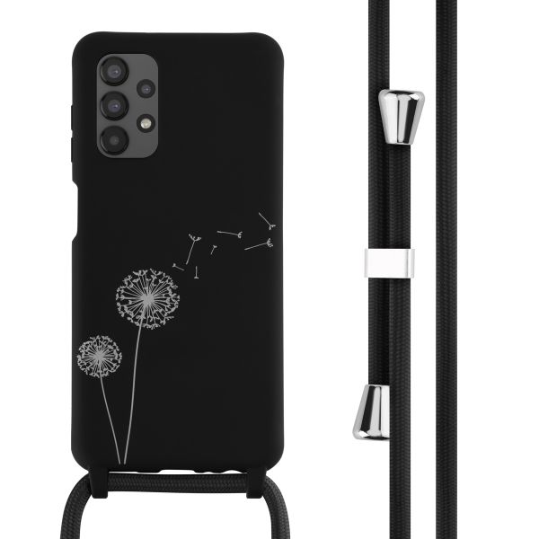 imoshion Coque design en silicone avec cordon Samsung Galaxy A13 (4G) - Dandelion Black