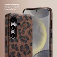 Selencia Coque Sabi imprimé panthère avec MagSafe Samsung Galaxy S24 - Mocha Brown
