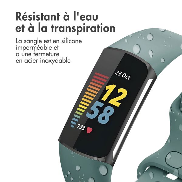 imoshion Bracelet silicone Fitbit Charge 5 / Charge 6 - Taille L - Olive