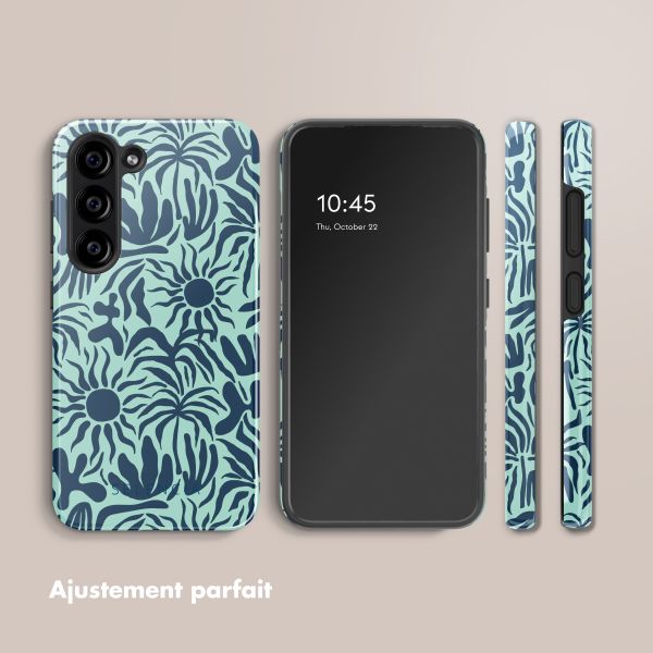 Selencia Coque arrière Vivid Samsung Galaxy S23 - Tropical Vibes Light Blue