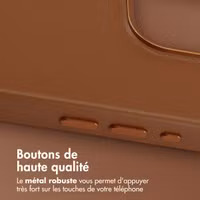 Accezz Coque arrière en cuir avec MagSafe Apple iPhone 15 Pro - Sienna Brown