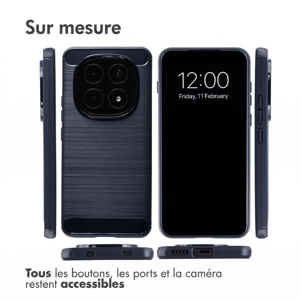 imoshion Coque Brushed Xiaomi Redmi Note 15 Pro (4G) - Bleu foncé