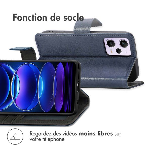 imoshion Étui de télephone portefeuille Xiaomi Redmi Note 12 Pro (5G) - Bleu foncé