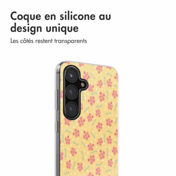 imoshion Coque Design Samsung Galaxy S24 FE - Sunny Yellow Petite Flowers