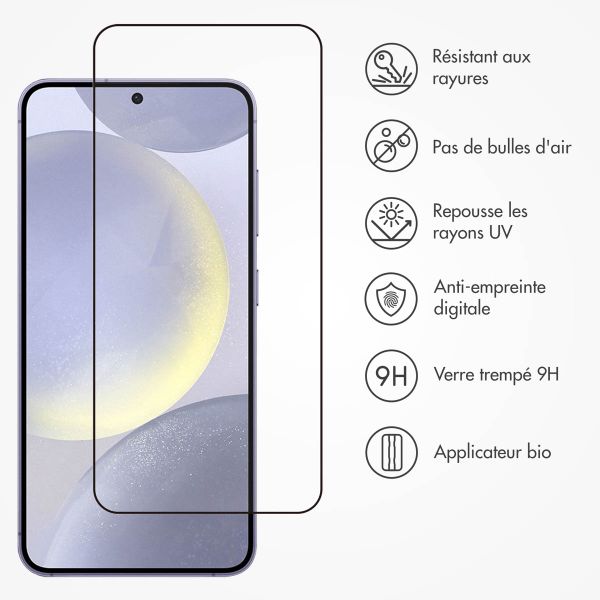 Accezz Protection d'écran en verre trempé avec applicateur Samsung Galaxy S24 Plus / S25 Plus