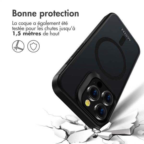 Accezz Coque Givrée Robuste avec MagSafe Apple iPhone 15 Pro Max - Noir