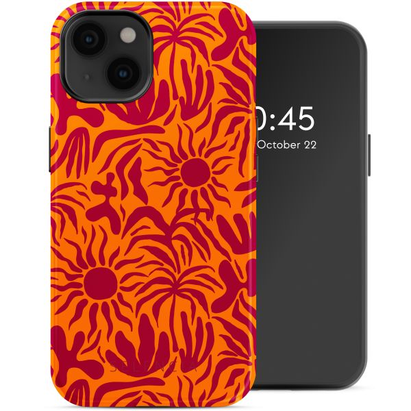 Selencia Coque arrière Vivid Tough avec MagSafe iPhone 14 - Tropical Vibes Apricot