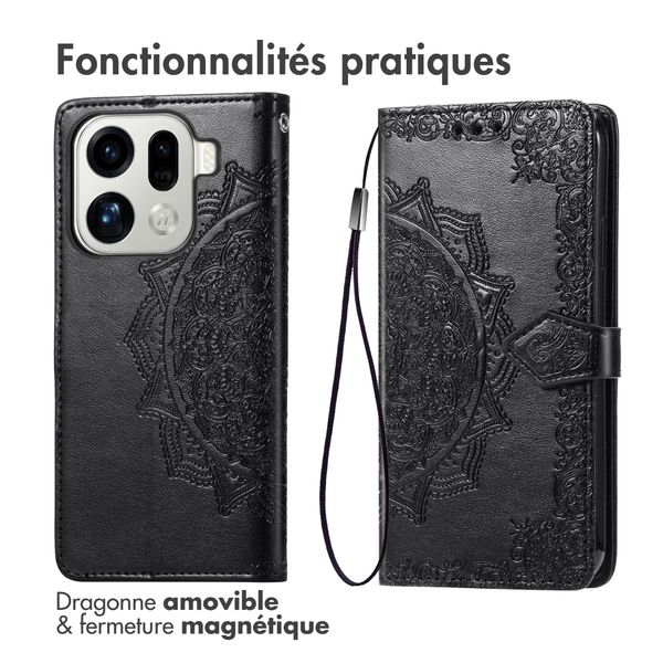 imoshion Etui de télephone Mandala Oppo Find X9 Pro - Noir