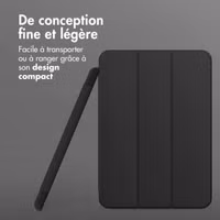 Accezz Coque tablette portefeuille Smart Silicone Apple iPad Pro 11 (2025) M5 / (2024) M4 - Noir