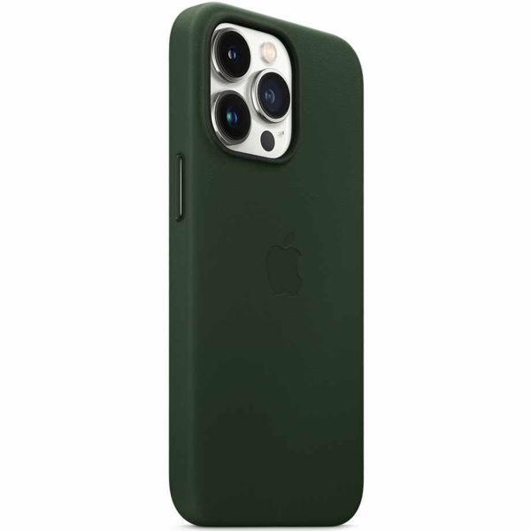 Apple Coque Leather MagSafe iPhone 13 Pro Max - Sequoia Green