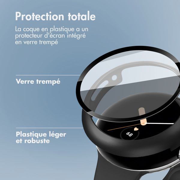 imoshion Coque rigide à couverture complète Google Pixel Watch / Watch 2 / Watch 3 / Watch 4 (41 mm) - Noir