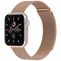 imoshion Bracelet magnétique milanais Apple Watch Series 1 - 11 / SE / Ultra (44/45/46/49 mm) - Taille M - Rose Doré