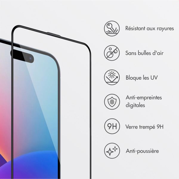 Accezz Protecteur d’écran en verre trempé + Applicateur Apple iPhone 17 Pro Max