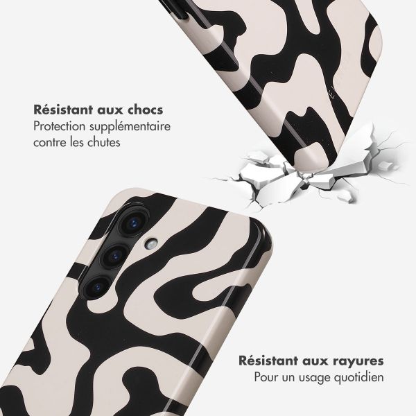 Selencia Coque arrière Vivid Samsung Galaxy S24 - Art Wave Black