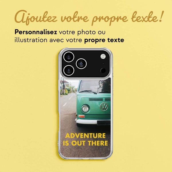 Concevez votre propre coque transparente Apple iPhone 17 Pro Max - Transparent