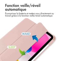 imoshion Coque tablette rigide Trifold Apple iPad 11 (2025) 11 pouces A16 / iPad 10 (2022) 10.9 pouces - Rose