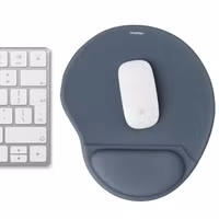 imoshion Tapis de souris ergonomique - Tapis de souris avec repose-poignet - 30 x 25 cm - Bleu seal