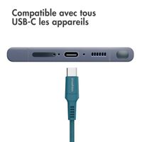 imoshion Braided USB-C vers câble USB - 2 mètre - Bleu foncé