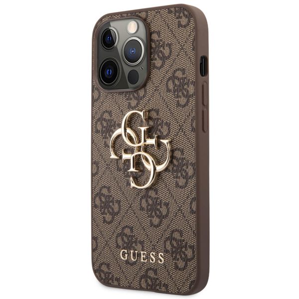 Guess Coque 4G Metal Logo Backcover Apple iPhone 13 Pro Max - Marron