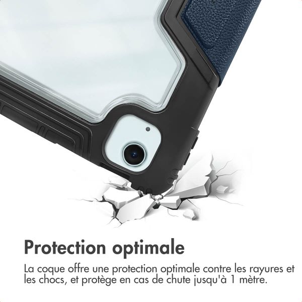 Accezz Coque tablette Rugged Trifold Apple iPad Air 11 pouces (2025) M3 / (2024) M2 / Air 5 (2022) / Air 4 (2020) - Bleu foncé
