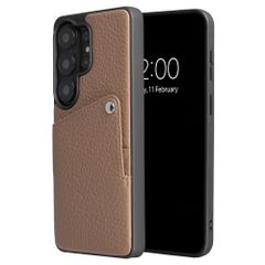 Selencia Coque Riva avec porte-cartes Samsung Galaxy S26 Ultra - Mocha Brown