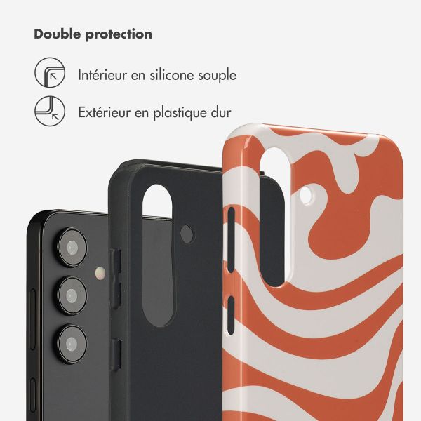 Selencia Coque arrière Vivid Tough Samsung Galaxy S24 Plus - Dream Swirl Orange