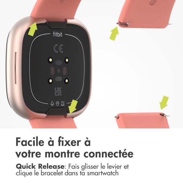 imoshion Bracelet silicone Fitbit Versa / Versa 2 / Versa Lite - Taille L - Grapefruit