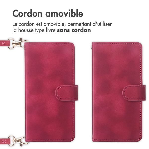 imoshion Etui de téléphone portefeuille avec cordon iPhone 13 - Rouge