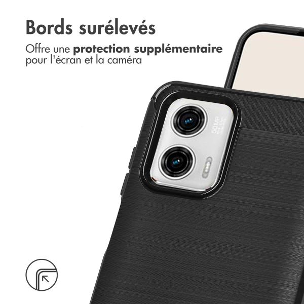 imoshion Coque Brushed Motorola Moto G73 - Noir