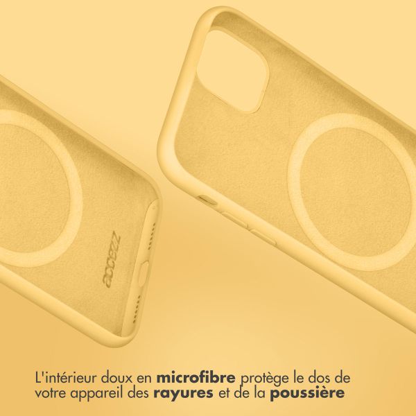 Accezz Coque Liquid Silicone avec MagSafe Apple iPhone 14 Pro Max - Jaune