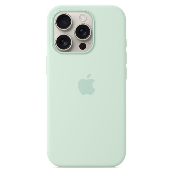 Apple Coque en silicone MagSafe Apple iPhone 16 Pro - Aquamarine