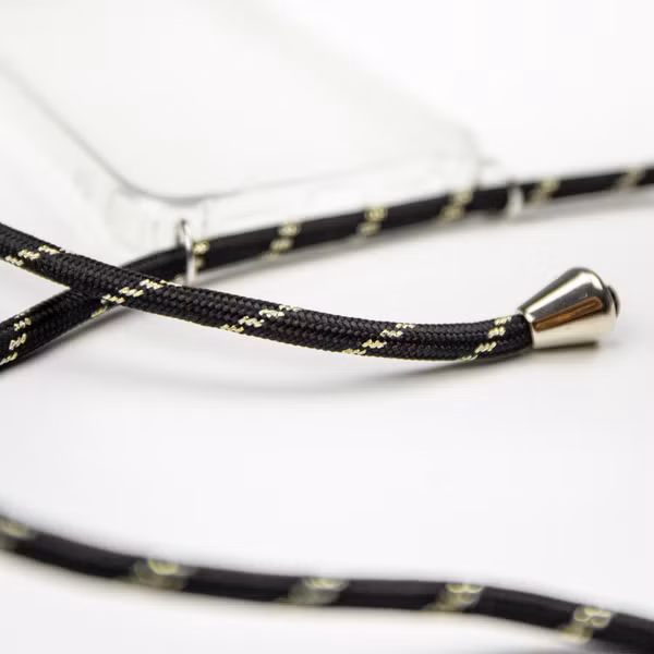 imoshion Coque avec dragonne Apple iPhone SE (2022 / 2020) / 8 / 7 - Noir & Doré