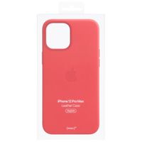 Apple Coque Leather MagSafe iPhone 12 Pro Max - Red