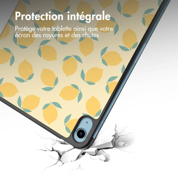 imoshion Coque tablette Design Trifold Apple iPad 11 (2025) 11 pouces A16 / iPad 10 (2022) 10.9 pouces - Citrus Dream