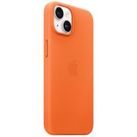 Apple Coque Leather MagSafe iPhone 14 - Orange