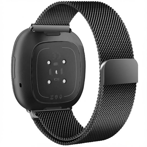 imoshion Bracelet magnétique milanais Fitbit Versa 4/ 3 / Sense (2) - Noir